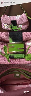 Check spelling or type a new query. Fendi Authetic Pink Knit Baquette Bag