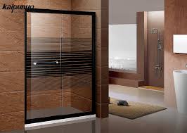 Have a reputable sliding door contractor remove the door if it has not been damaged, build a new frame, and reinstall the door. China Corner Contemporary Bath Black Frame Sliding Glass Shower Door Screen For Sale Suppliers Factory Kaipunuo Sanitary Ware Co Ltd