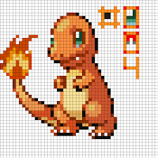 Charmander By Lolenciothebest7 On Kandi Patterns Minecraft Pixel Art Pokemon Cross Stitch Pixel Art Pokemon