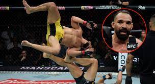 Michel Pereira was inches away from being disqualified from UFC PPV fight  after backflipping onto opponent's head in 'crazy' move