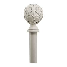 Product title tall pineapple lamp finial antique brass metal 2.5h average rating: Curtain Rod Finials French Country Shabby Cottage Chic Antique White Finish Cottage Curtain Rods Single Curtain Rod Metal Curtain Rod