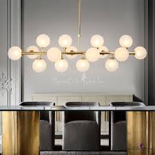 16 Lights Dining Room Ceiling Pendant Light Modern Gold Island Lighting With Molecular Opal Glass Shade In 2020 Dining Room Ceiling Ceiling Pendant Lights Dining Room Lighting