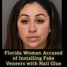 a woman is accused of posing as a veneer technician at a beauty bar in  tampa. she allegedly used crazy glue to attach fake dental veneers, which  resulted in client injuries, infections,