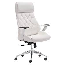 Modern Tufted Adjustable Office Chair Black Zm Home White Office Chair Modern Office Chair Office Chair