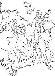 Cinderella And Prince Charming Horse Riding Coloring Page Cinderella Coloring Pages Princess Coloring Pages Horse Coloring Pages