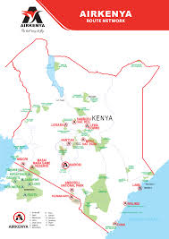 Airkenya Route Map Domestic Flights In Kenya