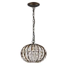 Acclaim Lighting Olivia 1 Light Indoor Pendant Oil Rubbed Bronze Pendant With Crystal In11098orb The Home Depot