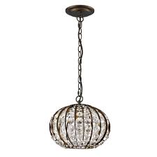 Illuminate your space with the. Acclaim Lighting Olivia 1 Light Indoor Pendant Oil Rubbed Bronze Pendant With Crystal In11098orb The Home Depot