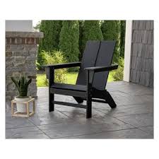 Polywood St Croix Contemporary Adirondack Black Contemporary Adirondack Chairs Modern Adirondack Modern Adirondack Chair