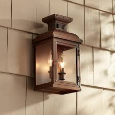Outdoor Lighting Possini Euro Cobb 13 1 2 H Painted Copper Outdoor Wall Light Copper Outdoor Lighting Wall Lights Outdoor Wall Lighting