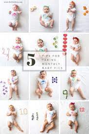 How To Photography Your Baby Each Month Ideas For Monthly Baby Pictures Tips And Tricks For Cap One Month Baby Monthly Baby Pictures Baby Milestones Pictures