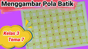 Siswa kelas 3 sd labschool unnes belajar membuat motif batik. Cara Membuat Motif Batik Simpel Kelas 3 Tema 7 Youtube