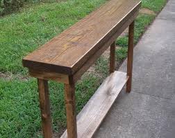 60 Inch Rustic Console Table Extra Narrow Sofa Table Entryway Etsy Rustic Console Tables Narrow Sofa Table Rustic Consoles