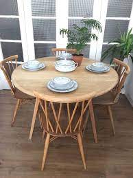 Ercol Vintage Table And Chairs Free Delivery London Candlestick Ercol Dining Table Vintage Kitchen Table Ercol Table