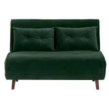 Haru Small Sofa Bed Pine Green Velvet Small Sofa Bed Small Sofa Green Sofa