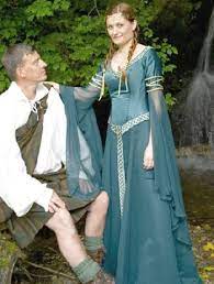 Image Detail For The Traditional Irish Bride Often Wears A Blue Wedding Dress Elvish Dress Celtic Wedding Dress Celtic Dress