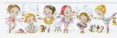 Print your patterns instantly online! Ballet Cross Stitch Kit And Pattern Soda Stitch The Ballet School Pattern So G75 Girl Nursery Decor