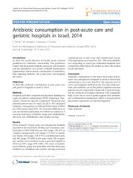 This guideline has been adapted for statewide use with the support of the victorian paediatric clinical network. Pdf Antibiotic Consumption In Post Acute Care And Geriatric Hospitals In Israel 2014