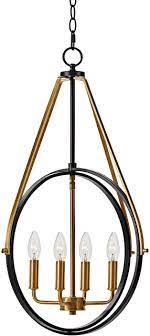 Motini 4 Light Globe Chandeliers Lantern Pendant Light Chain Hung Black Burnished Brass Finish Cage Cei Cage Light Cage Ceiling Light Hallway Pendant Lighting