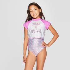 Girls Make A Splash Rashguard Rash Guard Set Cat Jack Purple M Plus Kid Swim Suits Kids Swimwear Girls Kids Outfits Girls