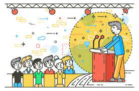 Auxiliar bíblico portavoz willmington, harold. Vector La Aparicion Publica Del Altavoz Del Portavoz Del Portavoz Del Orador En El Discurso Del Politico Del Hombre De Negocios D Ilustracion Del Vector Ilustracion De Locutor Plataforma 97112663