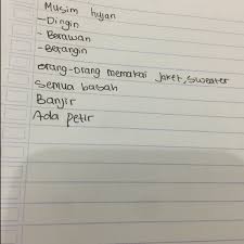 Prakiraan musim hujan 2020/2021 secara umum dapat disimpulkan sebagai berikut: Tulis Ciri Ciri Musim Musim Semi Musim Gugur Musim Panas Musim Dingin Musim Kemarau Brainly Co Id