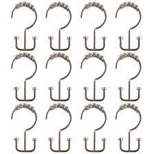 Find shower curtain hooks at wayfair. Utopiaalley Deco Flat Double Roller Shower Curtain Hooks Reviews Wayfair