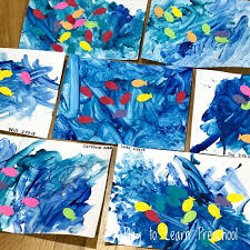 Last week we shared our cute octopus which is not only a cute craft, but is great for preschoolers to work on cutting practice and fine motor skills. Ocean Process Art Project Painting With Preschoolers
