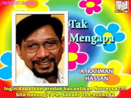 Dato' abdul rahman bin hassan (30 july 1946 — 13 june 2019) was a malaysian singer. Mtv Karaoke Ori Dato A Rahman Hassan Tak Mengapa Youtube