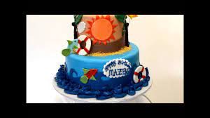 Kid's birthday cakes can be healthy and fun if they are made from fruit or sandwich shaped. Kids Cake 2nd Birthday Cake Ocean Theme Birthday Cake Youtube