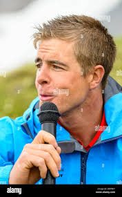 Swiss mountaineer Dani Arnold, current holder of the Eiger North Face speed  record Stock Photo