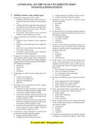 By guru dafa posted on april 21, 2021. Soal Ukk Ips Smp Kelas 8 Netta