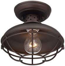 Franklin Park Metal Cage 8 1 2 Wide Outdoor Ceiling Light Close To Ceiling Light Fixtures Amaz Outdoor Ceiling Lights Bronze Ceiling Lights Ceiling Lights