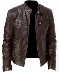 Men Real Vintage Cafe Racer New Brown Handmade Genuine Leather Jacket In 2020 Leather Jacket Men Leather Jackets Online Real Leather Jacket