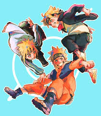 3 Generations Of Monkey Business Naruto S Dad Minato Naruto And His Son Boruto Naruto E Boruto Naruto Desenho Desenhos De Anime