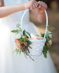 12 Flower Baskets Your Flower Girl Will Love Wedding Flower Girl Basket Flower Girl Basket Flower Girl Bouquet