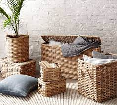 Shop wicker baskets from pottery barn kids. Aubrey Woven Storage Basket Collection Natural Pottery Barn