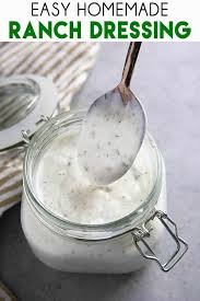 Easy Homemade Ranch Dressing Recipe Homemade Ranch Homemade Ranch Dressing Ranch Dressing