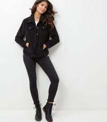 New Look Corduroy Jacket With Borg Lining In Black Free Delivery Album Web Org