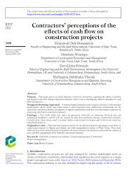 Cash provided by operations d. Pdf Contractors Perceptions Of The Effects Of Cash Flow On Construction Projects