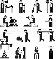Vector files, including png and svg icons. Construction Worker Icons Stock Vector Colourbox
