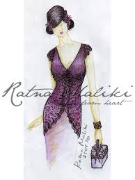 Model baju batik muslim modern untuk yang bekerja di kantoran. Modis 32 Sketsa Baju