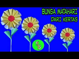 Bunga Matahari Dari Kertas Cara Membuat Bunga Kertas Origami Ide Kreatif Dengan Kertas Youtube Di 2020 Origami Bunga Kertas Bunga