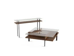 Fin table creates a stable platform that allows for the lower shelf to be either revealed or hidden depending on your preference. Terrace 1150 Modern Square Glass Coffee Table Bdi Furniture