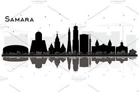 Black And White City Skyline Drawing Samara Russia City Skyline V 2020 G