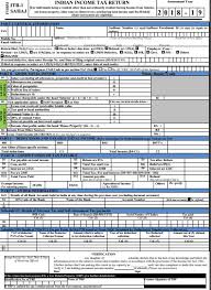 income tax return forms ay 2018 19 fy 2017 18 which form