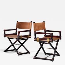 Mcguire Furniture Mcguire Pair Of Wood Leather And Brass Director S Chairs Usa 1950s In 2020 Mcguire Furniture Directors Chair Chair