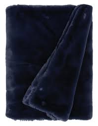 Wrap it around you, sit on it and take it with you just in case. Heritage Amelie Faux Fur Throw In Dark Blue Myer