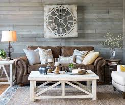 Decorating With Brown Leather Furniture Tips For A Lighter Brighter Look Schneiderman S The Blog Design And Decorating Farm House Living Room Brown Couch Living Room Farmhouse Decor Living Room