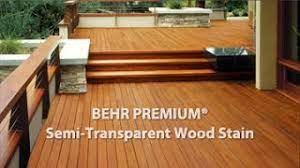 It was deck stained with behr. Behr Premium Semi Transparent Weatherproofing All In One Wood Stain Sealer Youtube